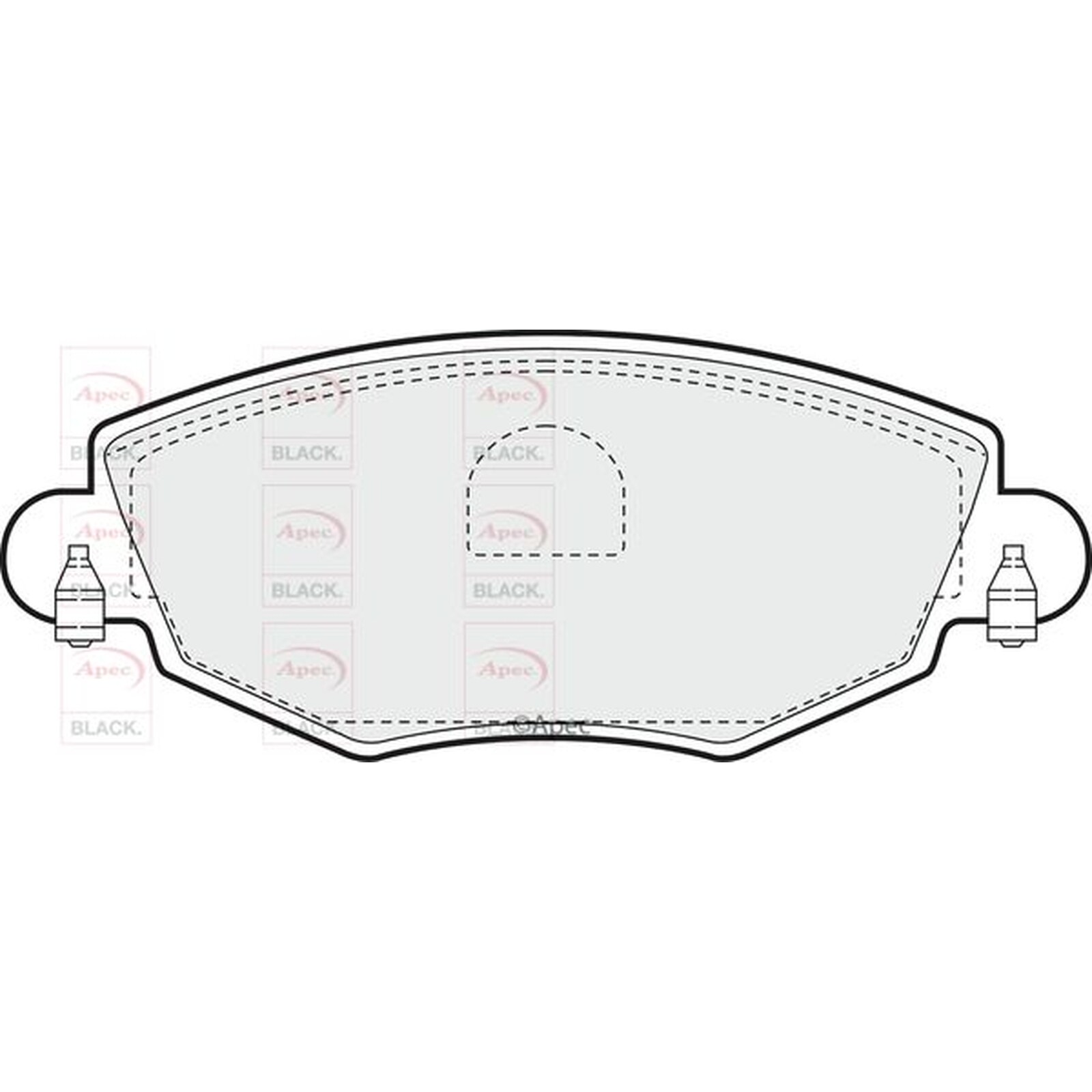 Apec Black Brake Pads PAD1174B - Front R90 - Fits Ford Jaguar OE Quality Part