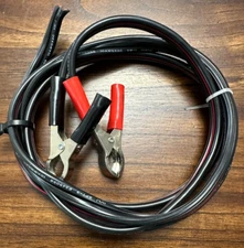 #10 AWG copper wire Alligator Clips 3' SS Test Leads Heavy Duty