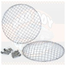 Pair 7" STAINLESS STEEL Headlamp Headlight Stoneguards CLASSIC CAR / KIT CAR