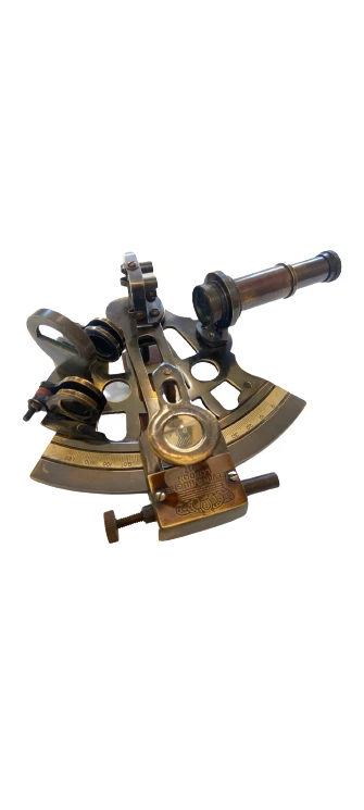 Navegación náutica de latón macizo en funcionamiento KELVIN & HUGES LONDRES 1917 sextante Foto 4 de 4