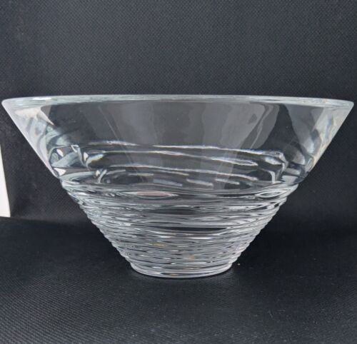 STUART Crystal STRATA Dessert Clear Glass Bowl JASPER CONRAN 16cm - 4 AVAILABLE - Picture 2 of 3