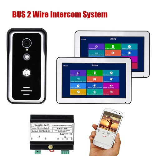 10'' Wired WIFI BUS 2 Wire Phone Intercom Camera Remote APP unlocking Recording - Picture 13 of 14