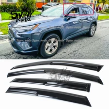 FITS 2019-2025 TOYOTA RAV4 JDM 3D MUGEN STYLE WINDOW VISOR RAIN GUARD DEFLECTOR