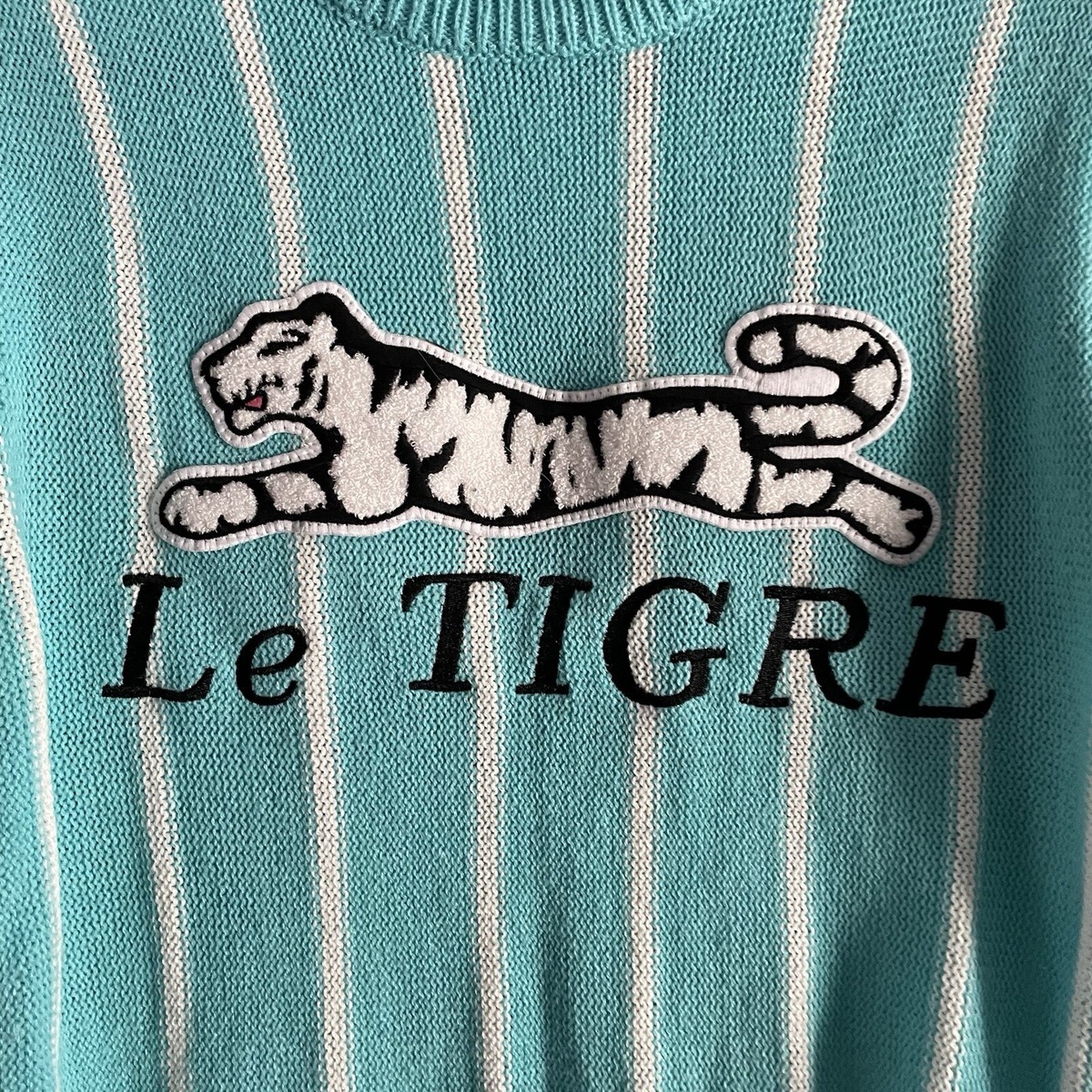 Pull Le Tigre Rayé Taille L Femme - Coton - Porté Une Fois - Occasion Très Bon état