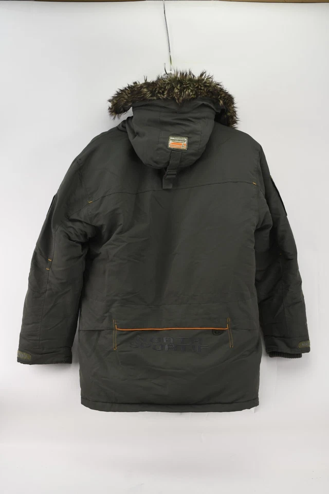 North Sportif Boys Winter Full Zip Hooded Faux Fur Trim Jacket Size 16/18 - Image 2 of 4