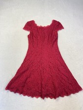 Adrianna Papell Pencil Dress Womens 8P Fuschia Pink Lace Sleeveless