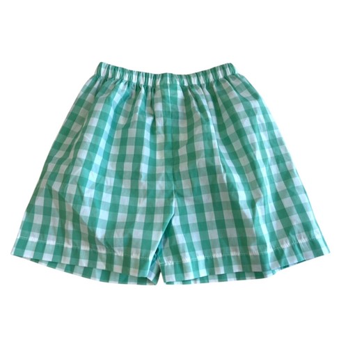 Shrimp Grits Kids Gingham Skirt Girls Green White Pull On Wide Leg Size 7 - Picture 2 of 6