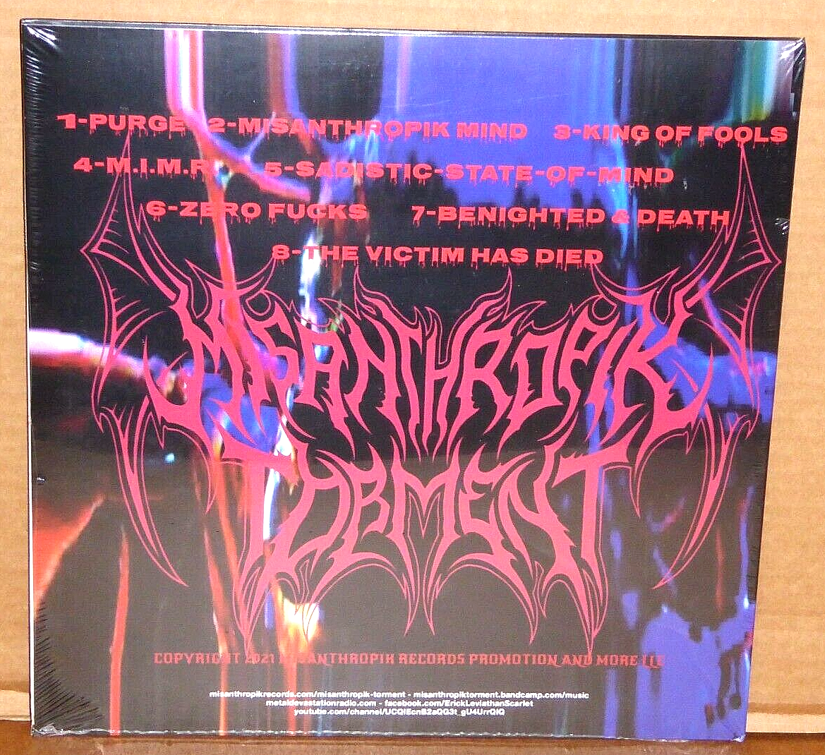 LP Misanthropik Torment Murder Is My Remedy NONE 	MISANTHROPIK 未開封 /00260 Misanthropik Torment Murder Is My Remedy vinyl LP record NEW