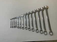 S-K tools fully polished SAE combination wrench set 9/32” to 1” USA made