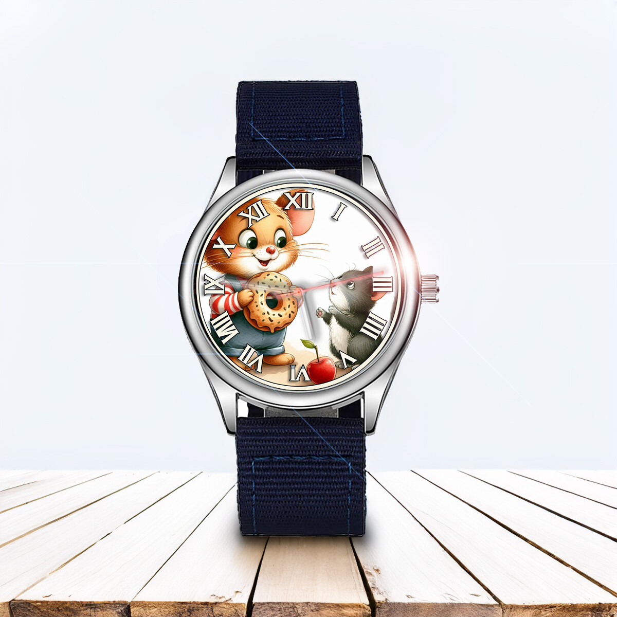 CAT MOUSE HOUSE PARTY Cute Art 2 Trendy Unisex 38mm Dial Wrist Watch cat-mouse-house-party-cute-art-2-trendy-unisex-38mm-dial-wrist-watch
