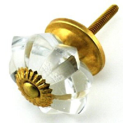 Chic Cabinet Drawer Pulls Clear Glass Knobs Brass Drawer Handles