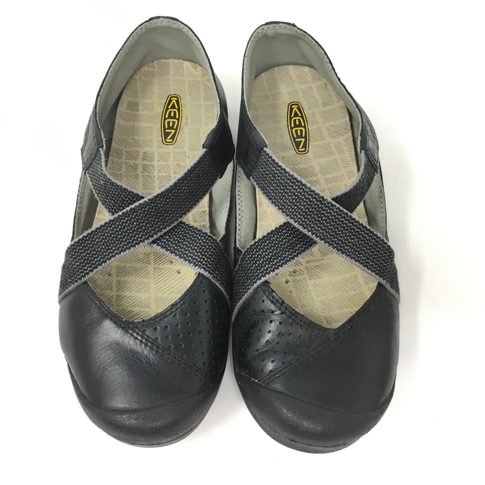 Sandali Keen Lower East Side mocassini scarpe donna misura 6 5 neri cinturino incrociato