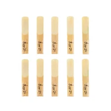 Clarinet Reeds 10pcs For Beginners/Students - Wooden, Strength 2.5 Cane Reeds