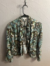 Charter Club Linen women  s Size Large Jacket Pockets