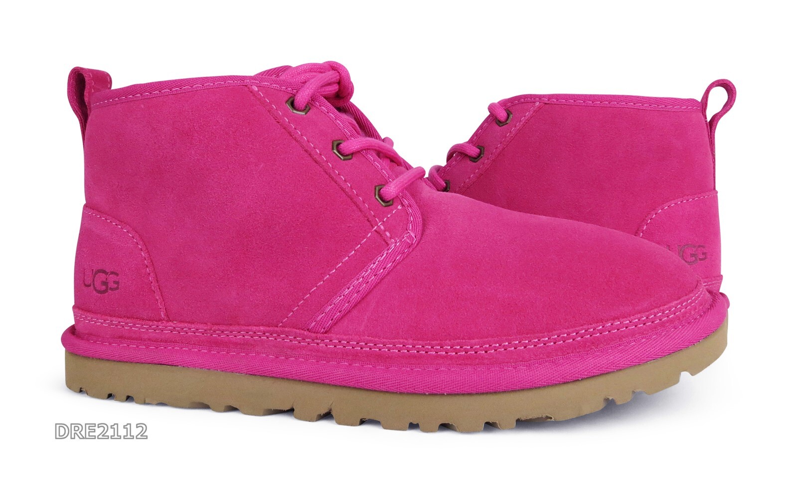 UGG Neumel Berry Pink Suede Fur Shoes Womens Size 8 *NEW*
