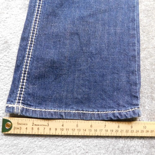 Blue Asphalt Memphis Womens Jeans Size 13 Long Tall Dark Blue Thick Stitch Boot - Picture 6 of 11