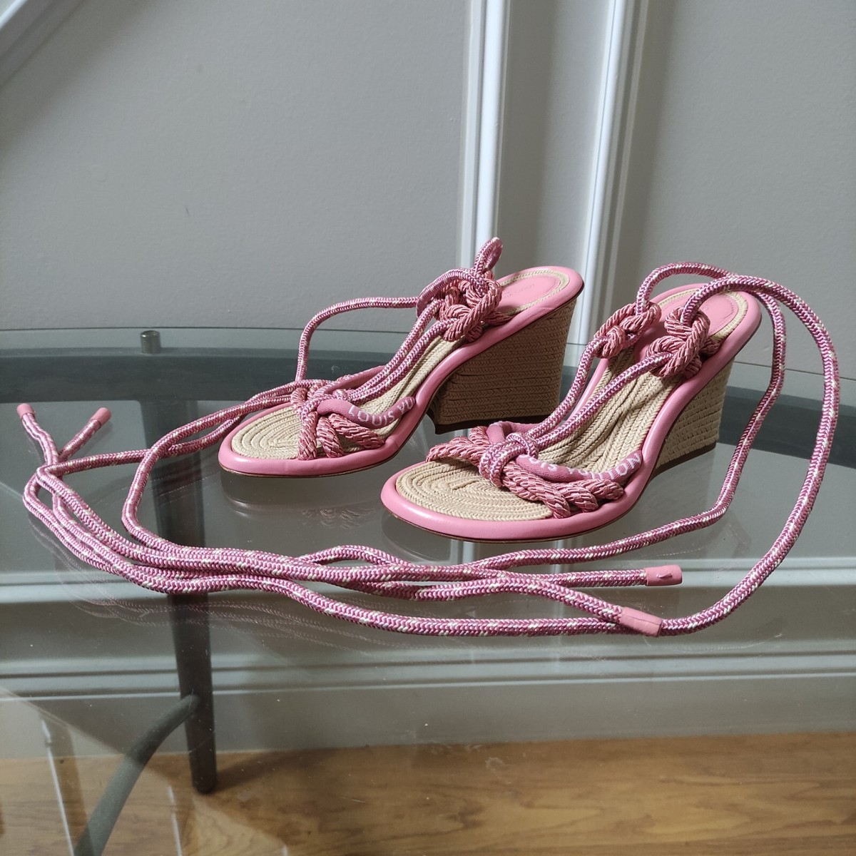 LV Sandals LOUIS VUITTON Fabric Maia Rope Wedge Sandal 36 LV Sandals LOUIS VUITTON Fabric Maia Rope Wedge Sandal 36