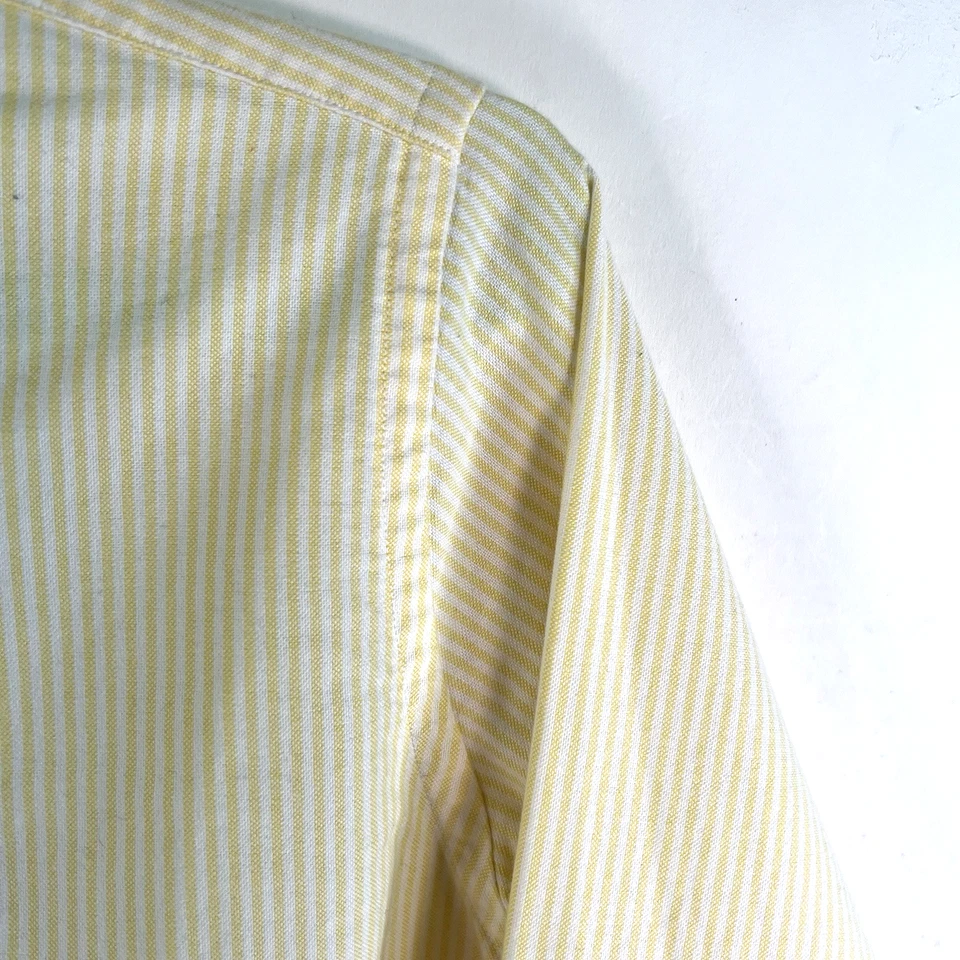 Camisa deportiva de colección Ralph Lauren a rayas con botones para niños talla 12 amarilla Foto 2 de 4