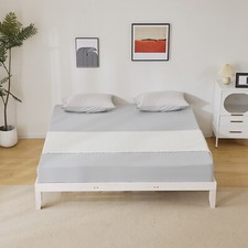 Twin Full Queen King Wooden Platform Bed Frame Strong Poplar Wood Slat Support