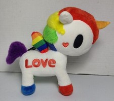 Tokidoki Unicorno LOVE Unicorn Pegasus Plush 8" Rainbow Stuffed Toy