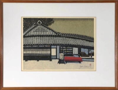 JUNICHIRO SEKINO ''Fushimi'' Holzschnitt signiert gerahmt