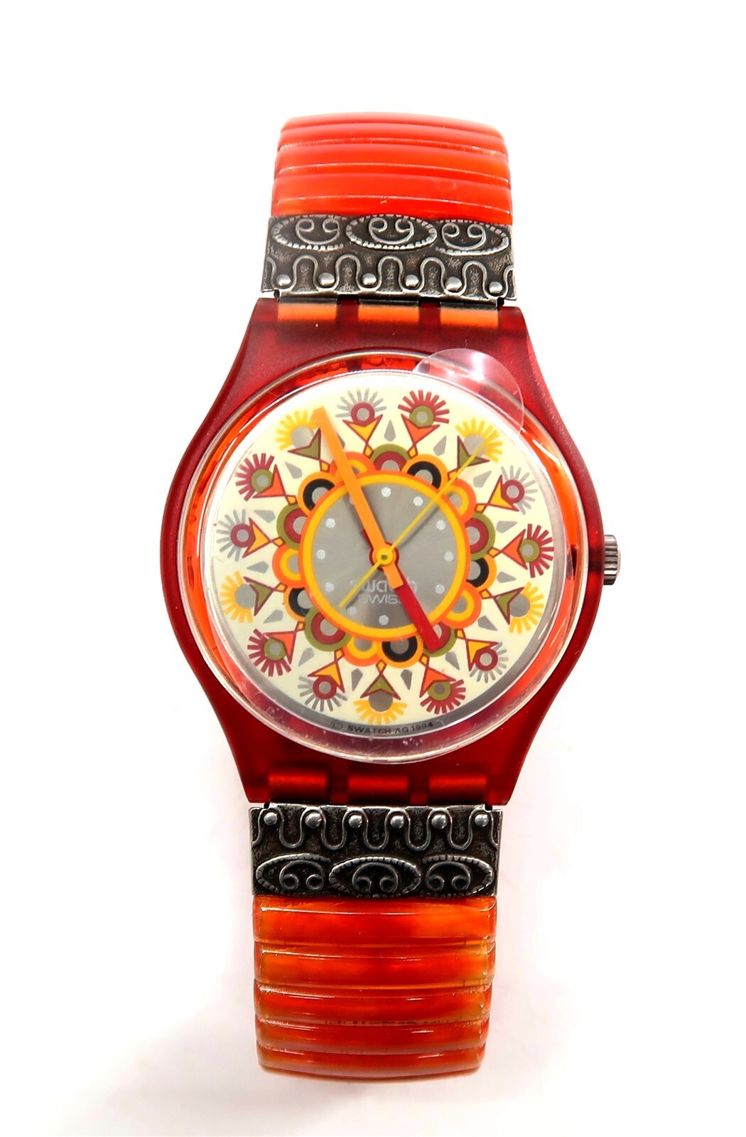 1995 NEW Swatch CURRY POWDER GR125 Men's Watch with Case & Papers NOS