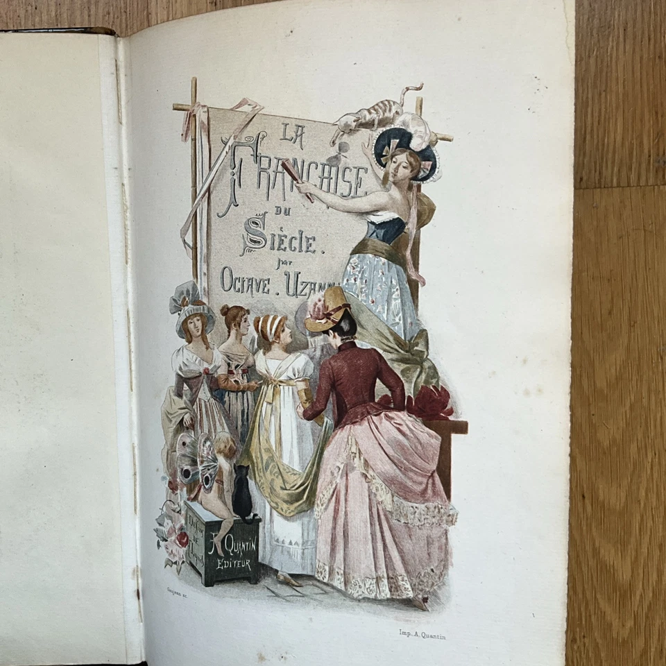 UZANNE :  La Française du Siècle - 1886, reliure demi-maroquin -  Mode -Toilette - Bild 4 von 4