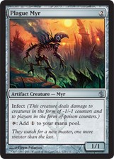 MTG Plague Myr, Mirrodin Besieged, Heavily Played, English