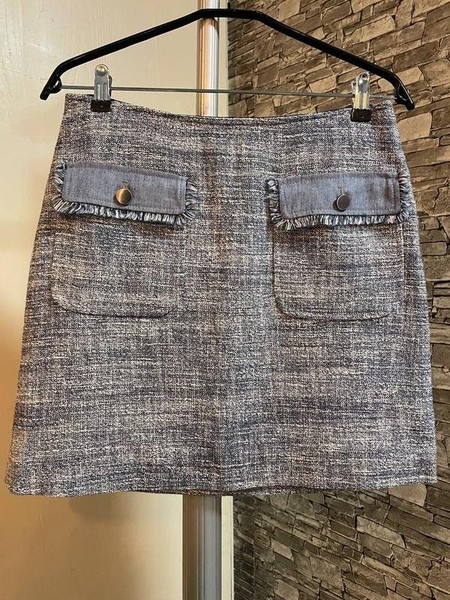 Women Sartoria Italiana Skirt Grey Cotton 38 / M /