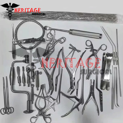 Basic Craniotomy Surgical Neuro and Spinal Orthopedic Instruments Set