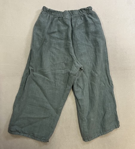 Bryn Walker Blue Linen Pull On Pants Elastic Waist Size Medium - Picture 2 of 11