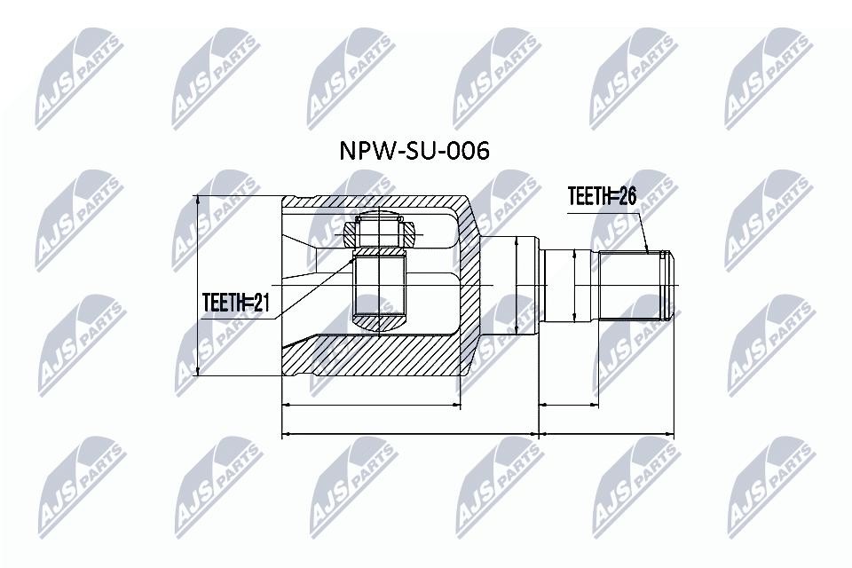 N.T.Y. NPW-SU-006.NTY Joint Kit, drive shaft for SUZUKI - Image 5