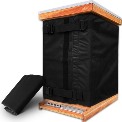 Winter Bee Hive Wrap for 8 and 10 Frame Hives, Adjustable Beehive Wrap Beekee...