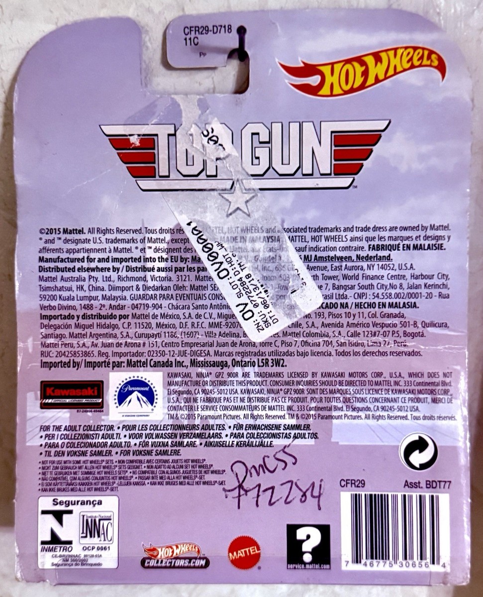 Hot Wheels Top Gun Kawasaki Ninja GPZ 900R read description