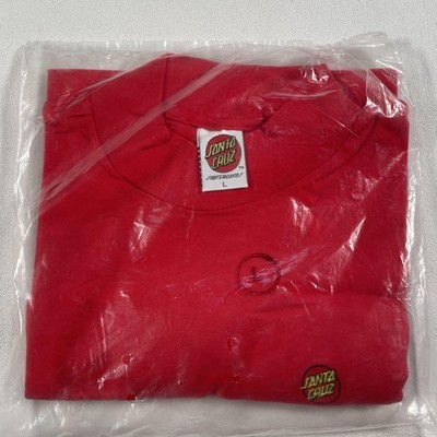 Vintage Santa Cruz Skateboards Shirt Mens Large Red Embroidered