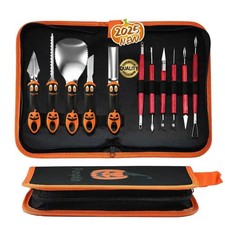 11 PCS Halloween Pumpkin Carving Kit Professional Heavy Duty Carving Set