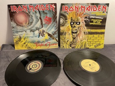 2x IRON MAIDEN 12  MAXI SINGLE Women In Uniform Flight Of Icarus Live EP Vinyl