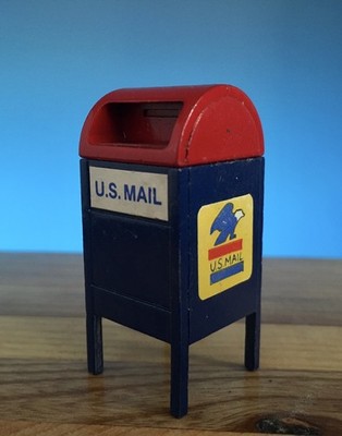 Dept. 56 Snow Village US Mailbox Blue Die Cast Accessory Retired 51799