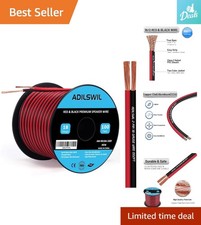 18AWG 100FT Copper-Clad Speaker Wire - Flexible  Moisture-Proof Connectivity