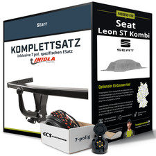 Für SEAT Leon ST Kombi Typ 5F8 Anhängerkupplung starr +eSatz 7pol 16- NEU AHK