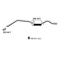 ERNST Endschalld&auml;mpfer Schalld&auml;mpfer f&uuml;r Mercedes-Benz B-Klasse