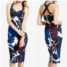 Ted Baker Randela Floral Midi Dress in Woodblock Leaf Size Ted Baker 3 (US 8)