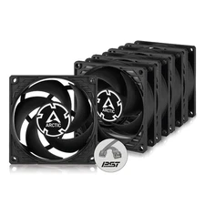 ARCTIC P8 PWM PST (Black) 5 Pack 80 mm Case Fan PWM Sharing Technology PST PC