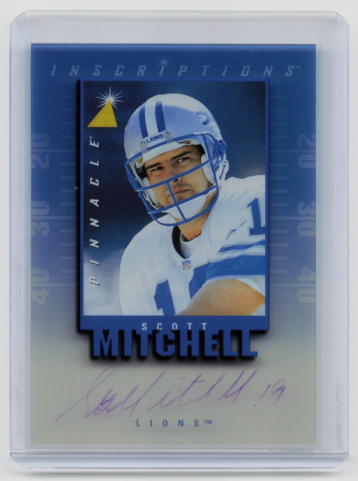 1997 Pinnacle Inscriptions #NNO Scott Mitchell Autographs #/1995