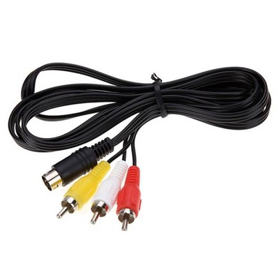 5.9ft 9-Pin 3RCA Audio Video AV Cable Adapter Cord Wire For Sega Genesis 2 3