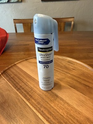 Neutrogena Lightweight Sunscreen Spray 5 oz SPF 70 Exp 12/20 full reach design