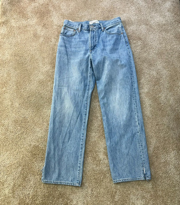 Denim Forum The 90s marlo High rise Baggy Jeans women's 28 Blue Denim