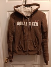 Hollister Sherpa Lined Zip Up Hoodie Women  s Jacket Size S