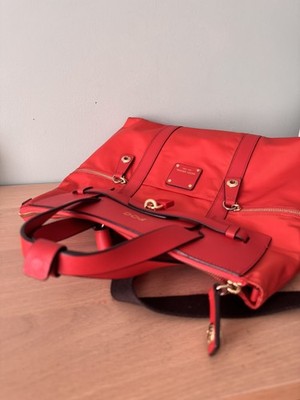 Hendri Bendel Retired Orange Jetsetter Convertible Purse  display picture 2