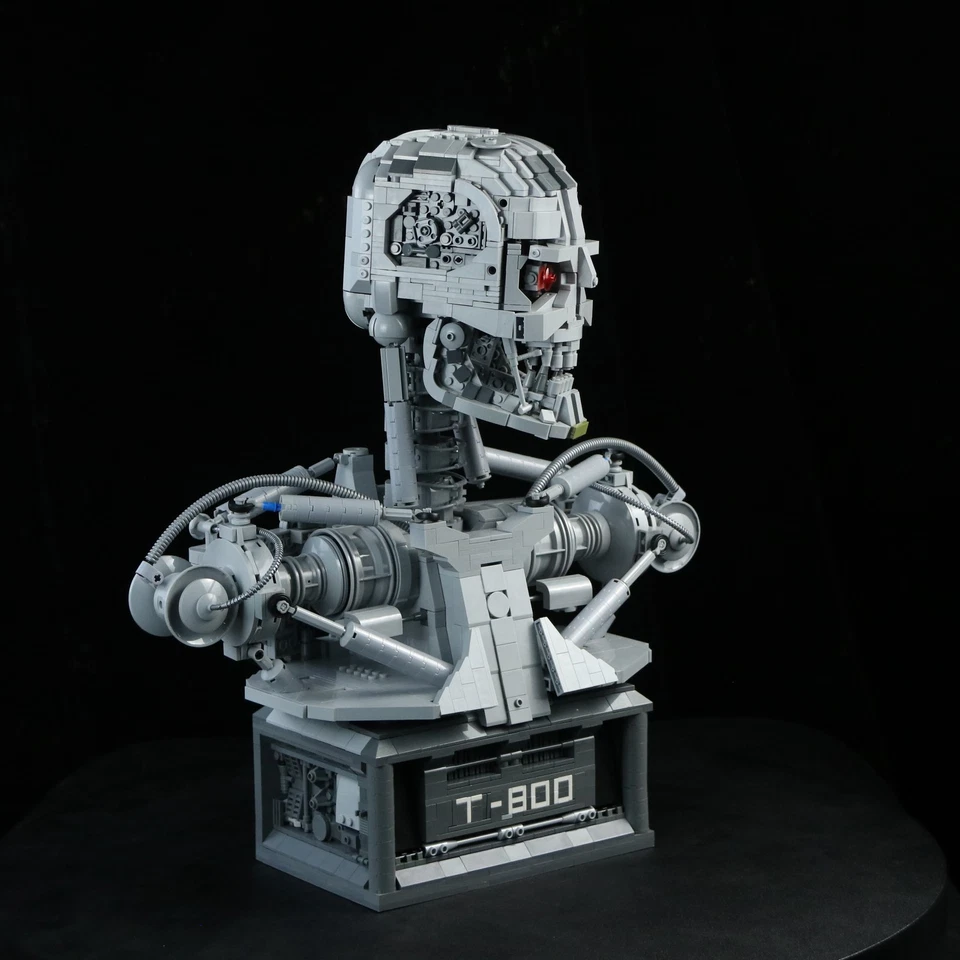 Modubrix Mocs Building Block Motorized Terminator T-800 Bust Set Bricks Toys Kit - Image 3 of 4